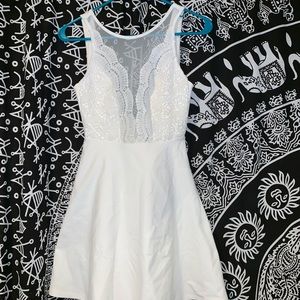white lace dress